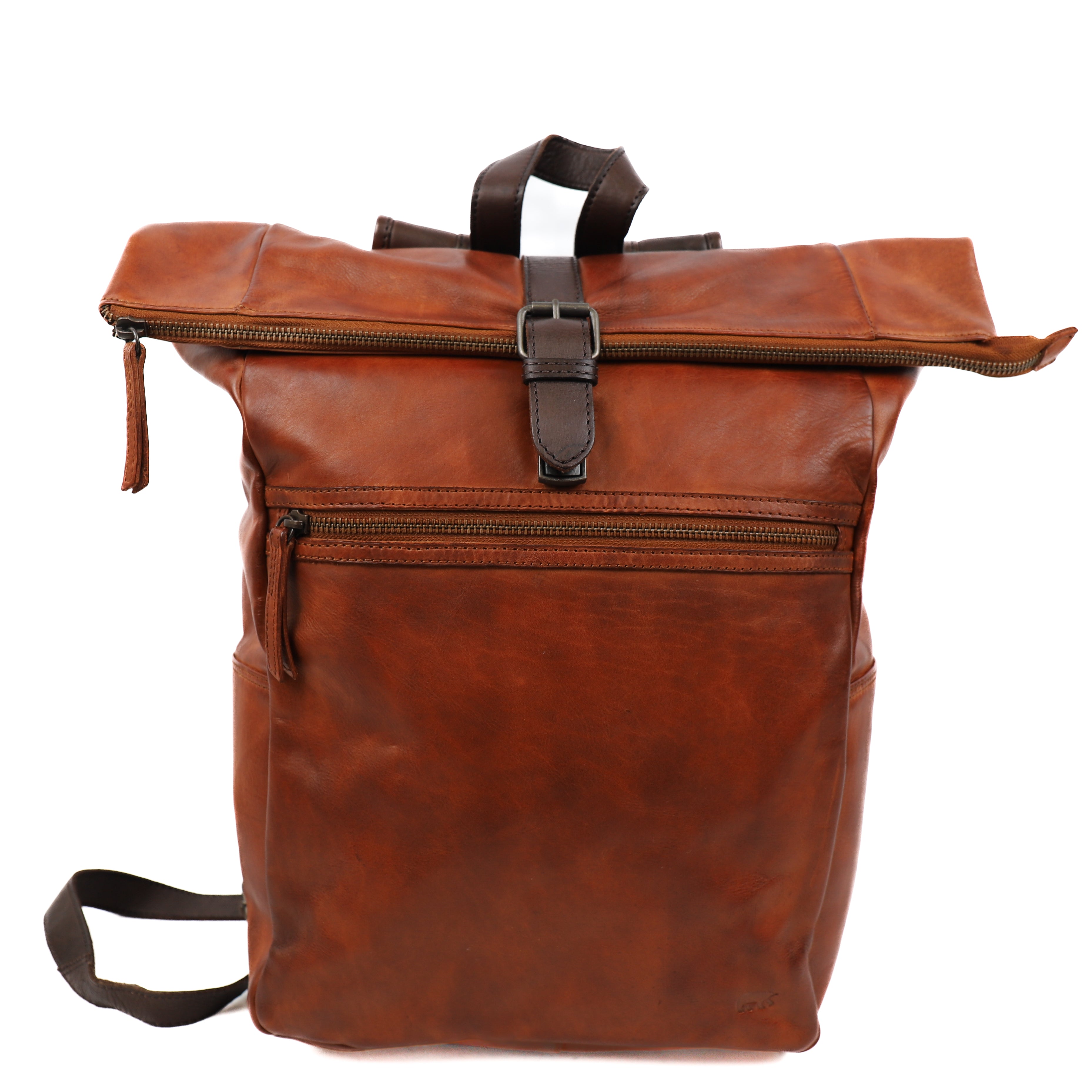 Rugzak 'Rick' cognac/bruin Donkerbruin/cognac/bruin