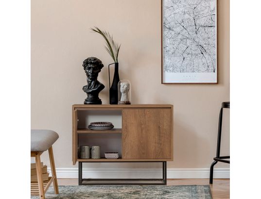CONCIERGE - Bahut Zuri noyer noir 90 x 36 x 72cm