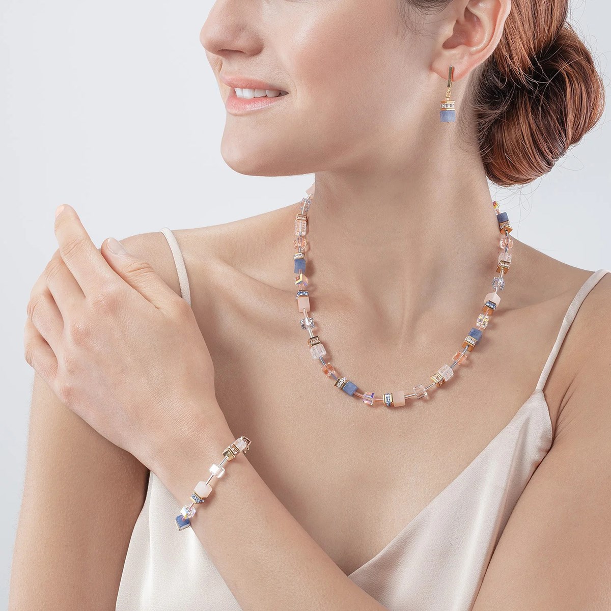 Bracelet GeoCUBE Coeur de lion Precious bleu clair