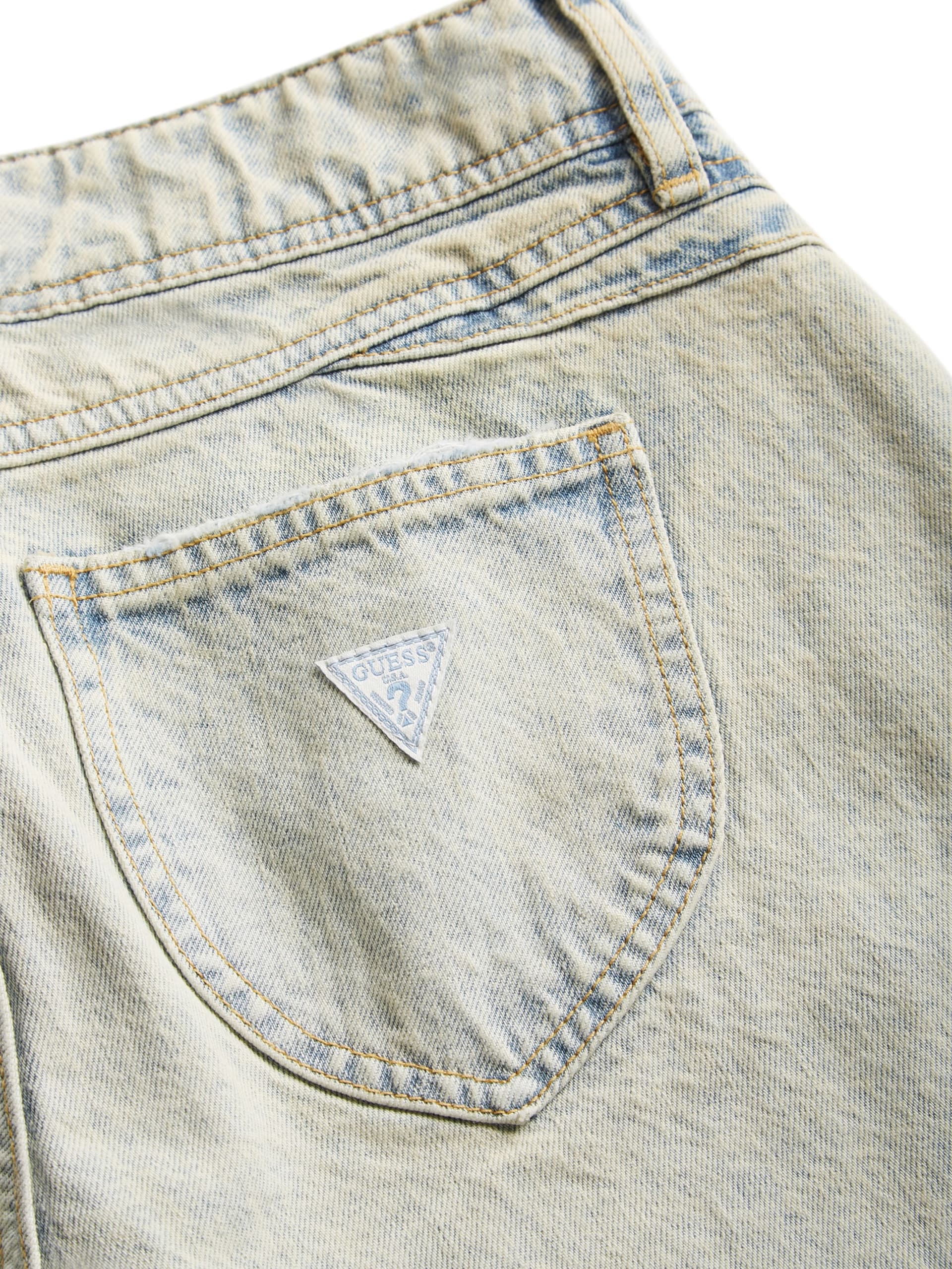 calças flare de jeans com renda