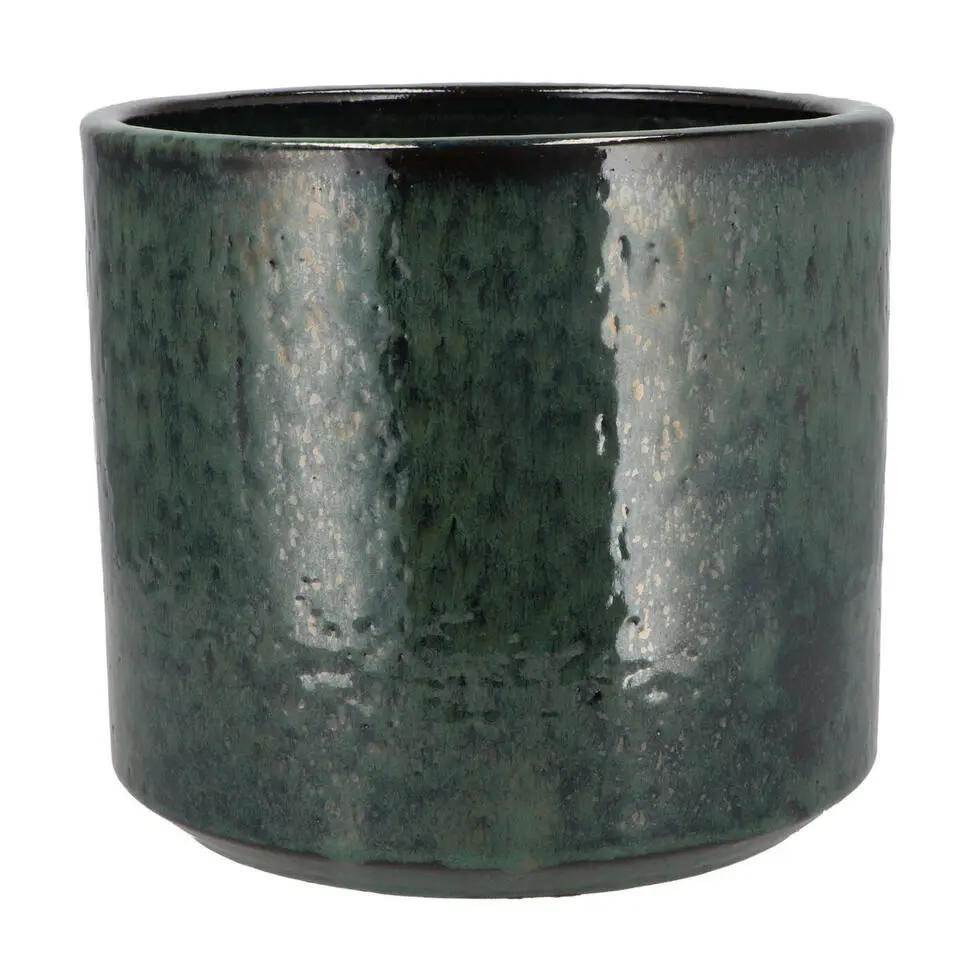 DK Design Bloempot model Green Glaze - groen - D21 x H24 cm - glanzend