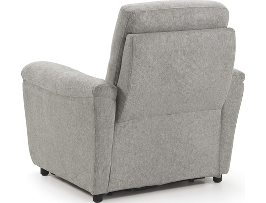 CONCEPT1 - Canapé tissu Barbados gris 3 places électrique + Fauteul élect