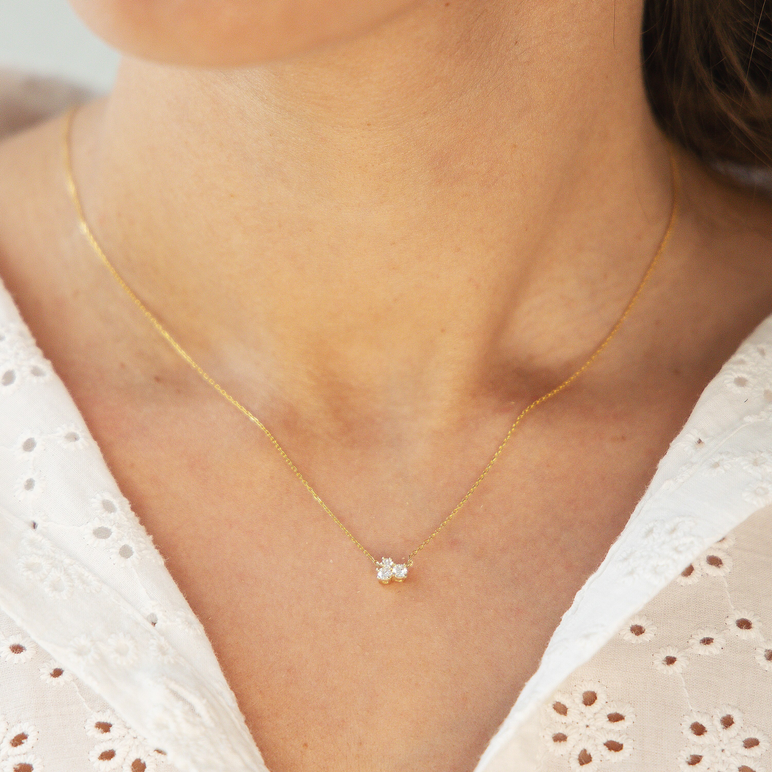 Diam Addict Halskette 585 Gelbgold mit im Labor gezüchteten Diamanten