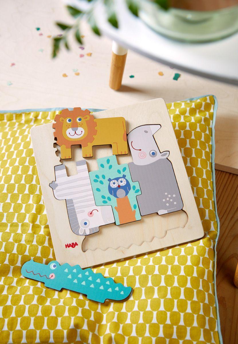 Holz-Puzzle TIERISCH WILD 5-teilig