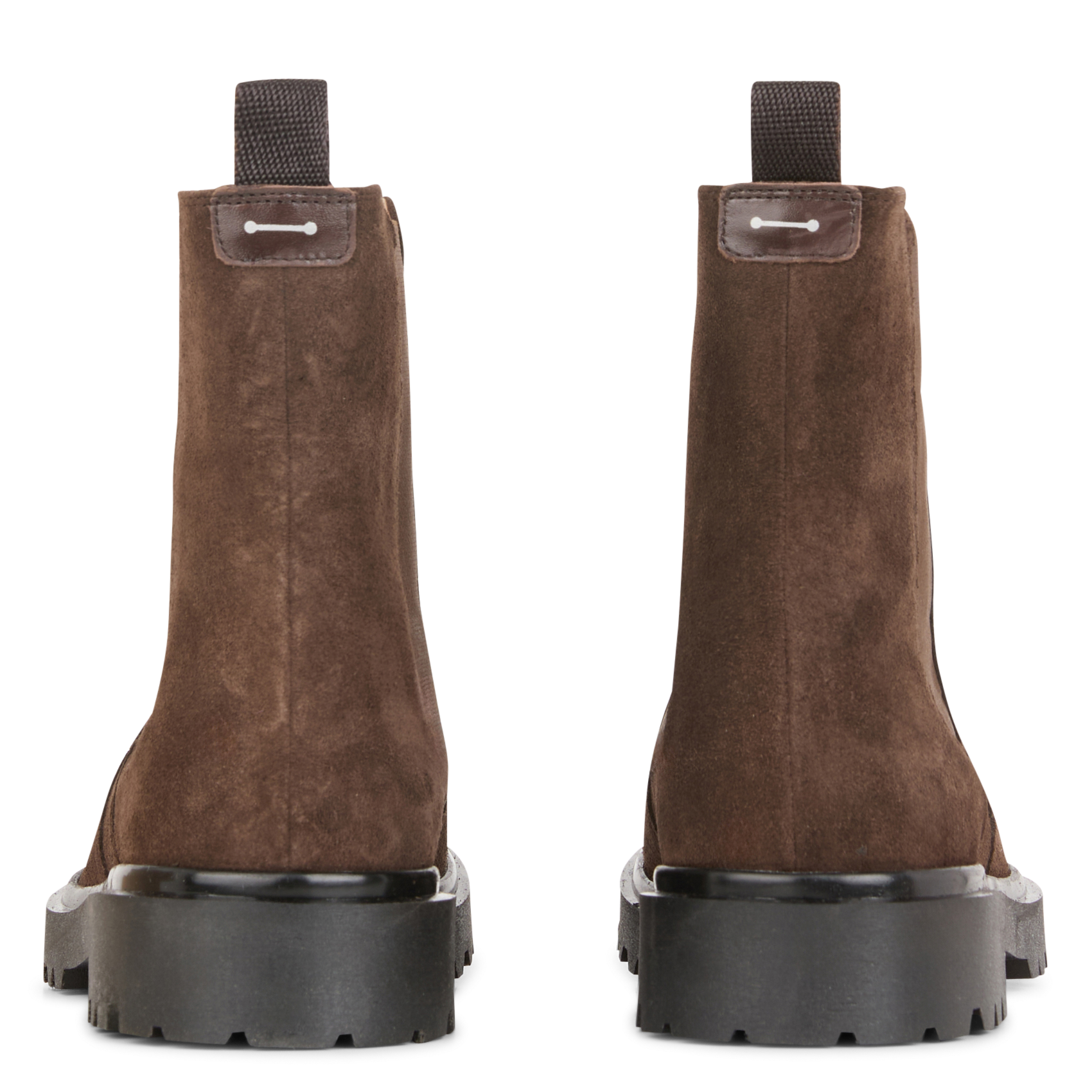Bottines en cuir velours | Gris