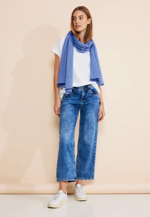 Struktur Longschal - warm light blue