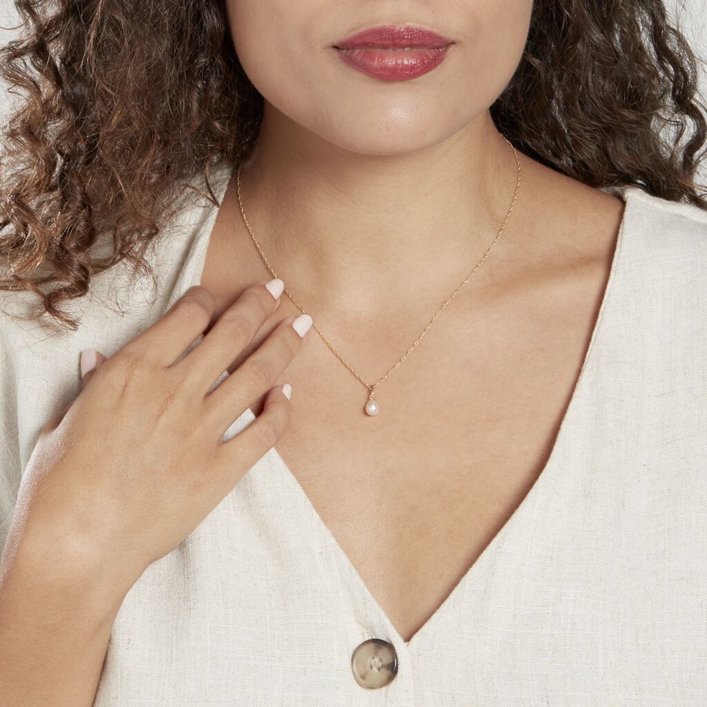 Pendentif Yoela Or Jaune Perle De Culture