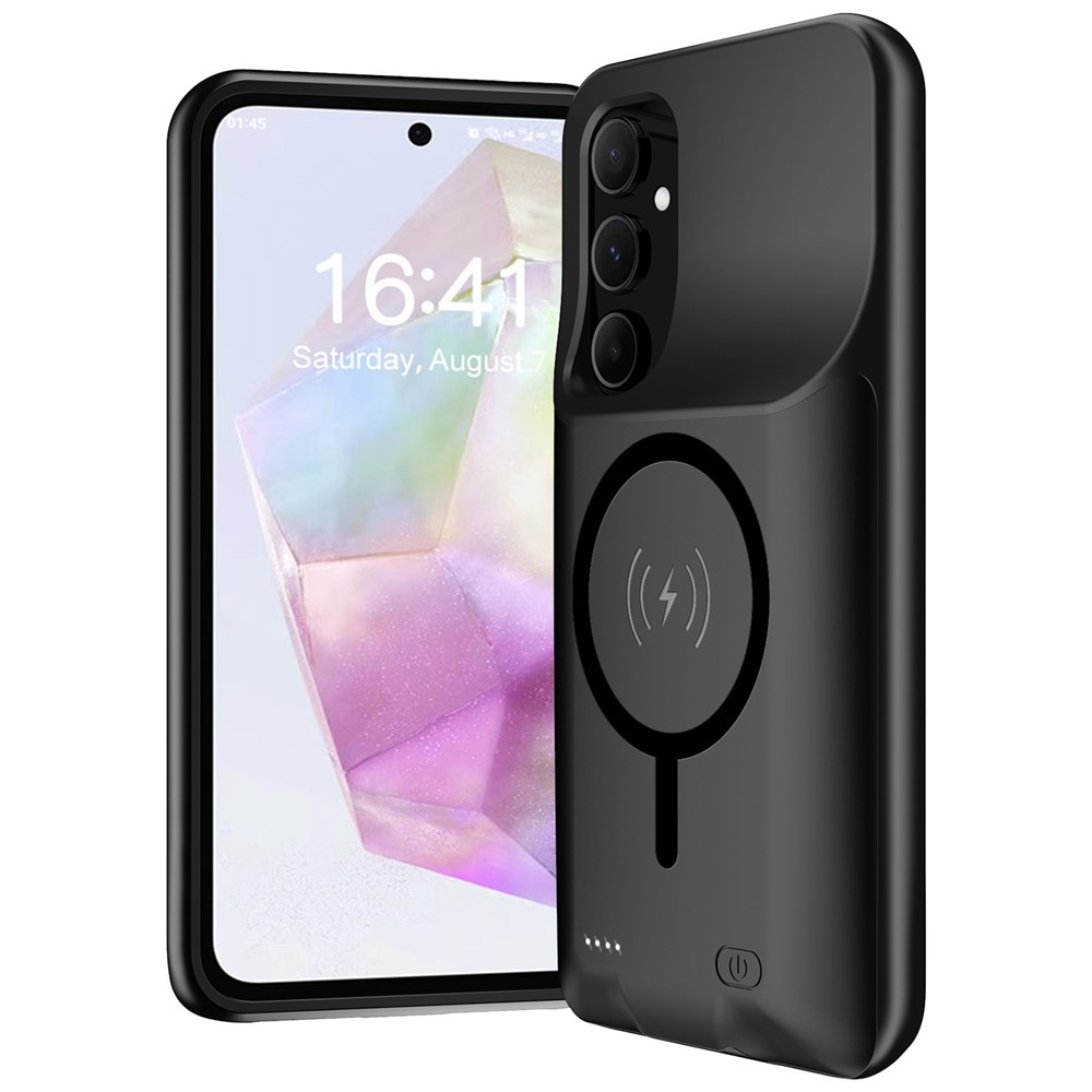 Samsung Galaxy A35 Backpack Akku Case Schutzhülle MagSafe-Modul (10000mAh) - Schwarz