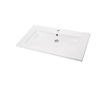 Plan vasque en résine blanc blanc Calao 90 cm