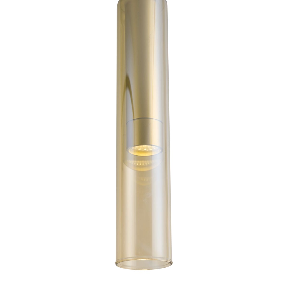 Moderne spot goud met amber glas voor railsysteem 1-fase - Slimline Loyce