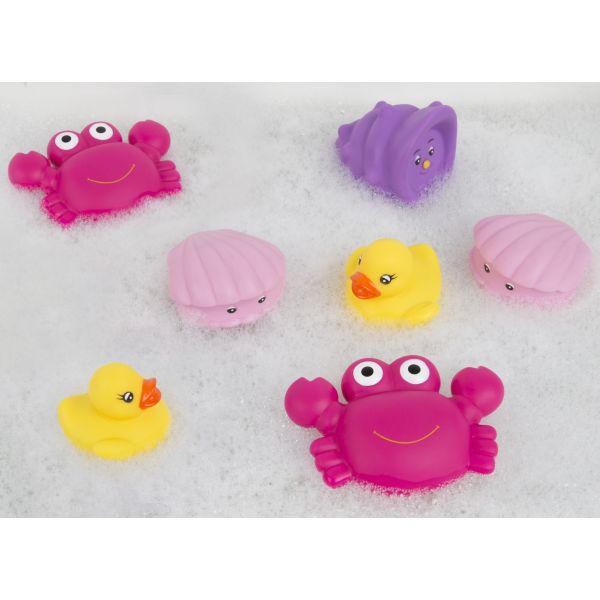 Playgro Floating Sea Friends Pink Fully Sealed (8 stuks)