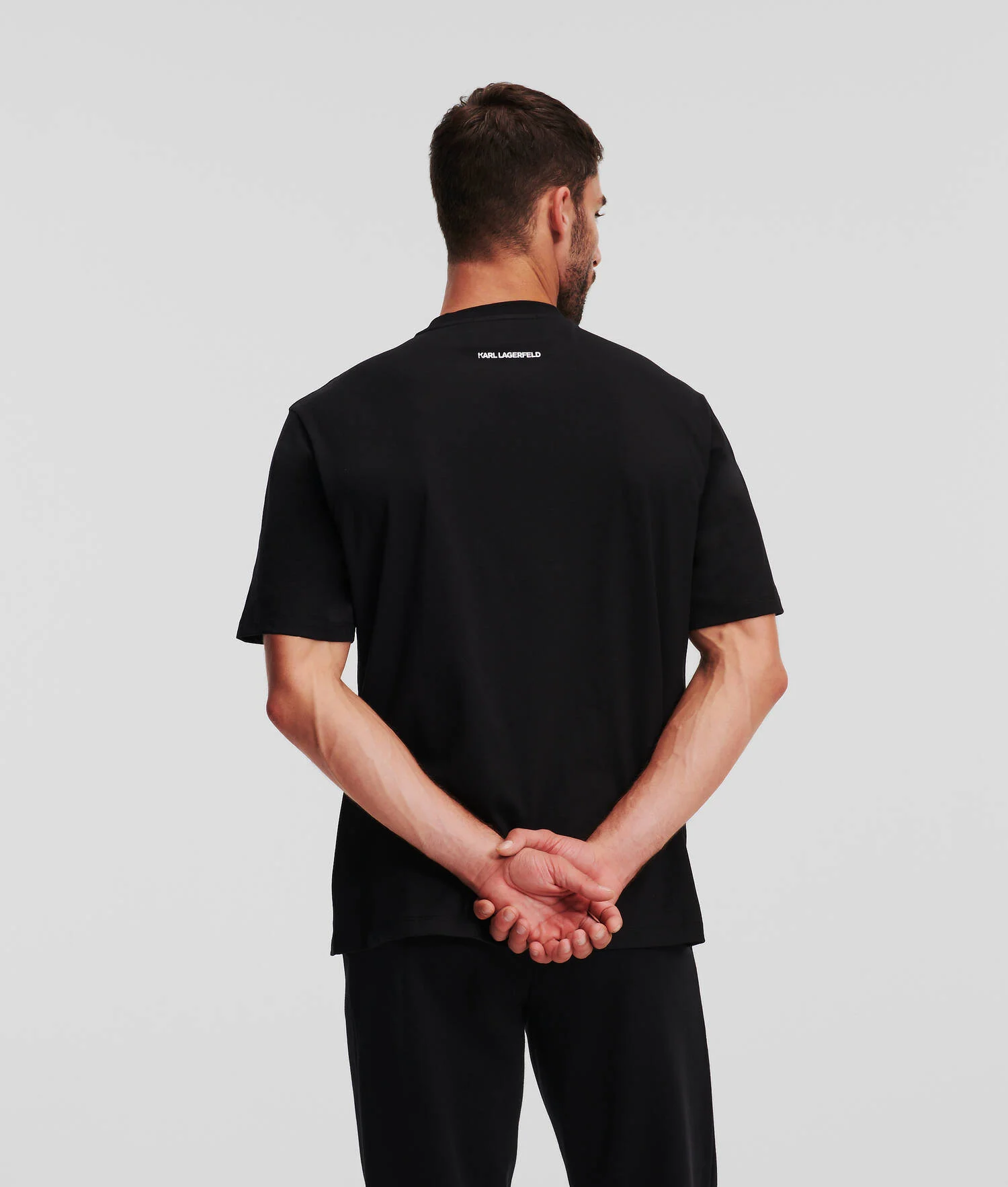 T-SHIRT LOUNGEWEAR AVEC LOGO KARL - Noir