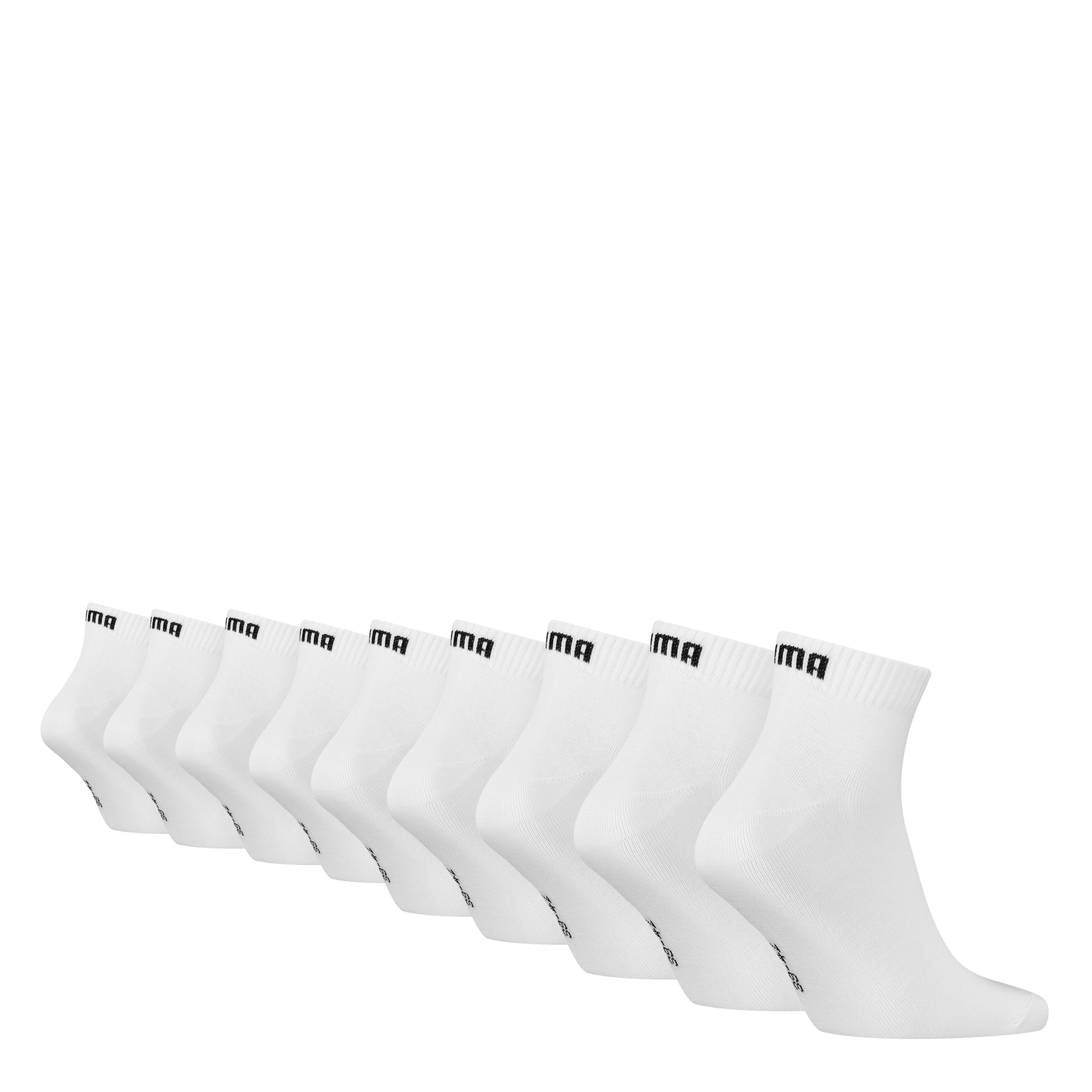 PUMA Kurzsocken »PUMA UNISEX QUARTER PLAIN 9P ECOM« 9er-Pack, 9 Paar tlg. mit Rippenbündchen, elastisch