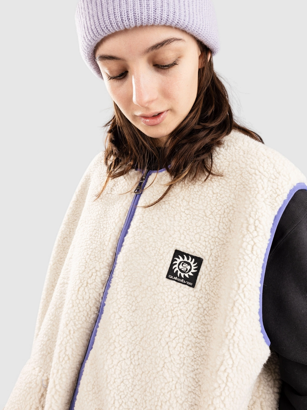 Quiksilver Reversible Sleeveless Polar Vest birch