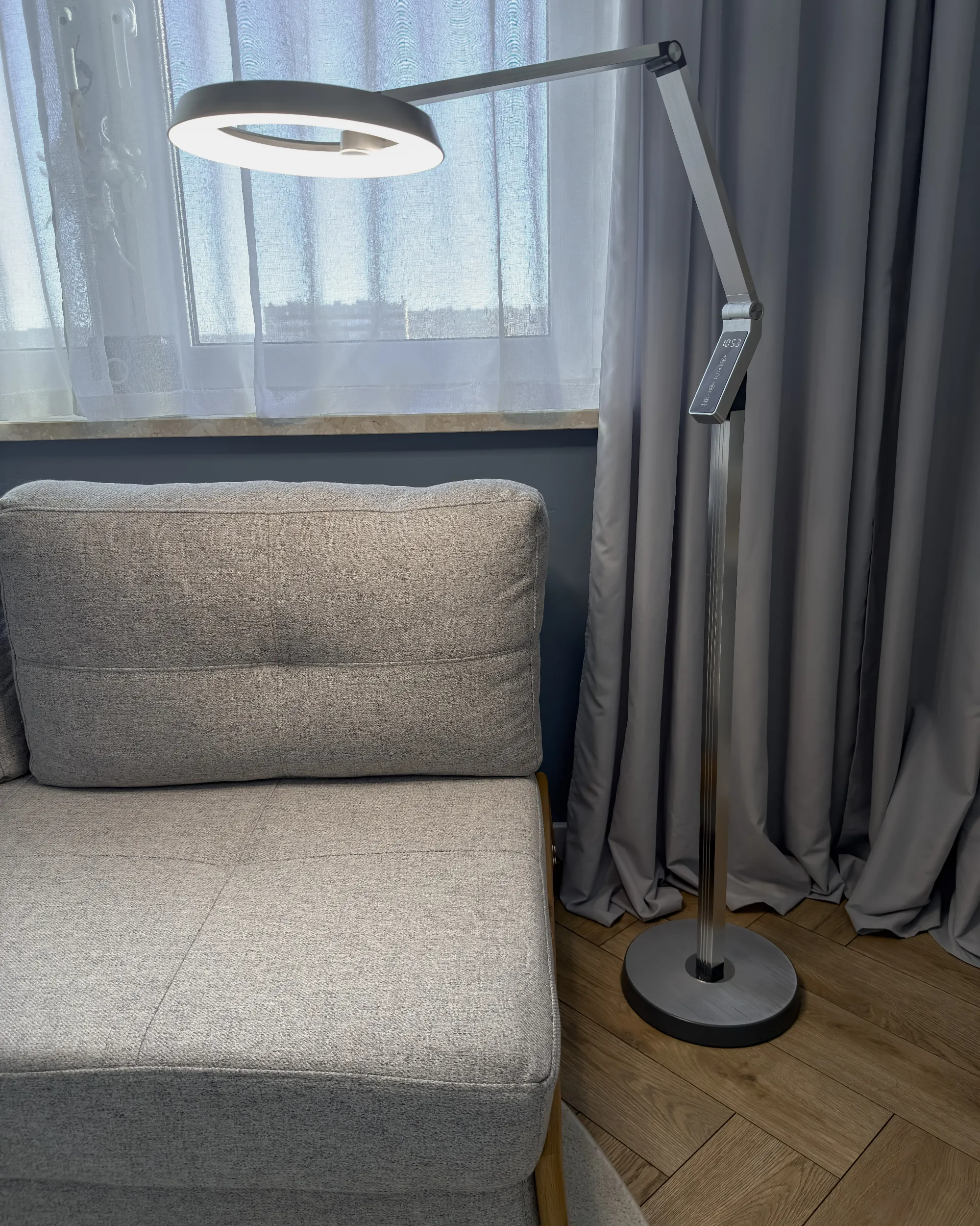 LED staande lamp CARINA met dimmer Metaal Zilver