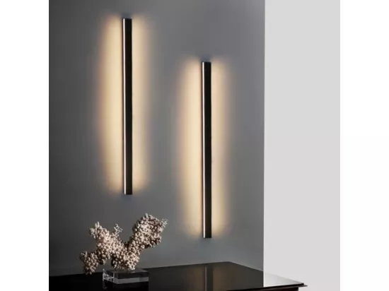 NETTLIFE Lot de 2 appliques murales d'intérieur à LED Moderne 60CM 21W Couloir Haut Bas Noir