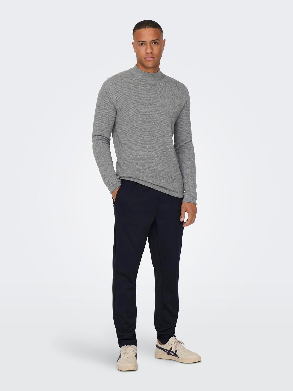 ONSPANTER Pullover Medium Grey Melange