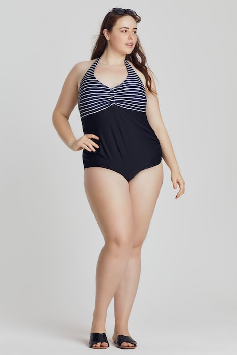 Bellieva-Badeanzug, Streifen, Umstandsmode, Softcups