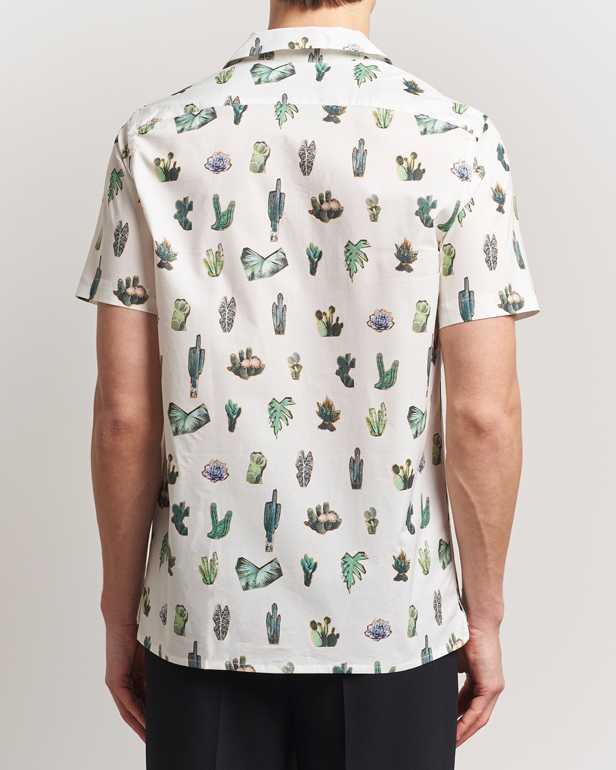 PS Paul Smith Cactus Line Up Short Sleeve Shirt White