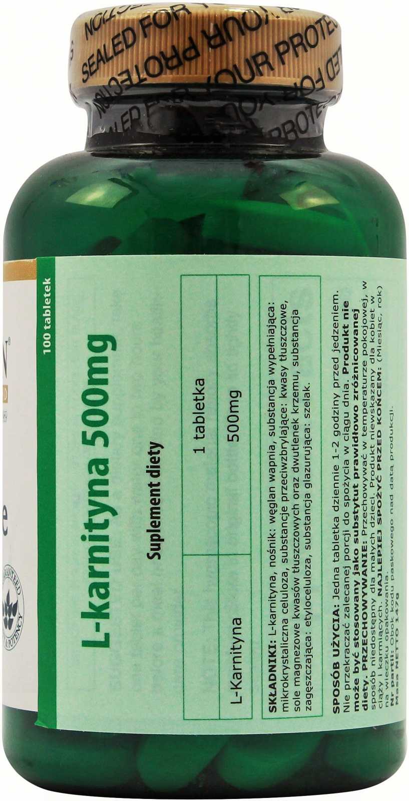 Swanson L-Carnitina 500 mg 100 comprimidos