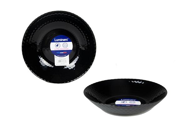 ASSIETTE CREUSE 20CM PAMPILLE NOIR OPALE