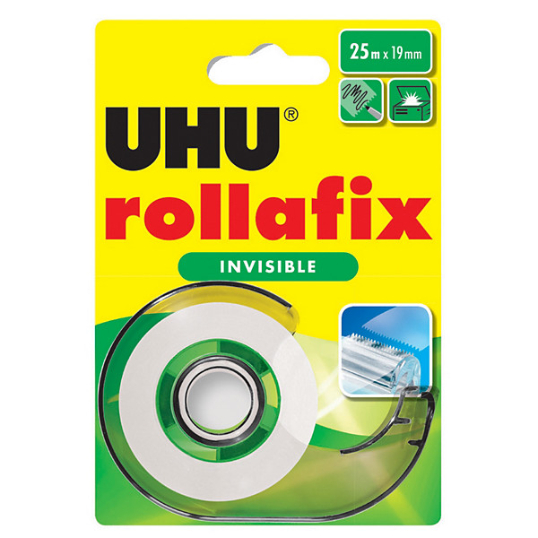 Dévidoir avec recharge invisible 25 m X 19 mm Rollafix UHU