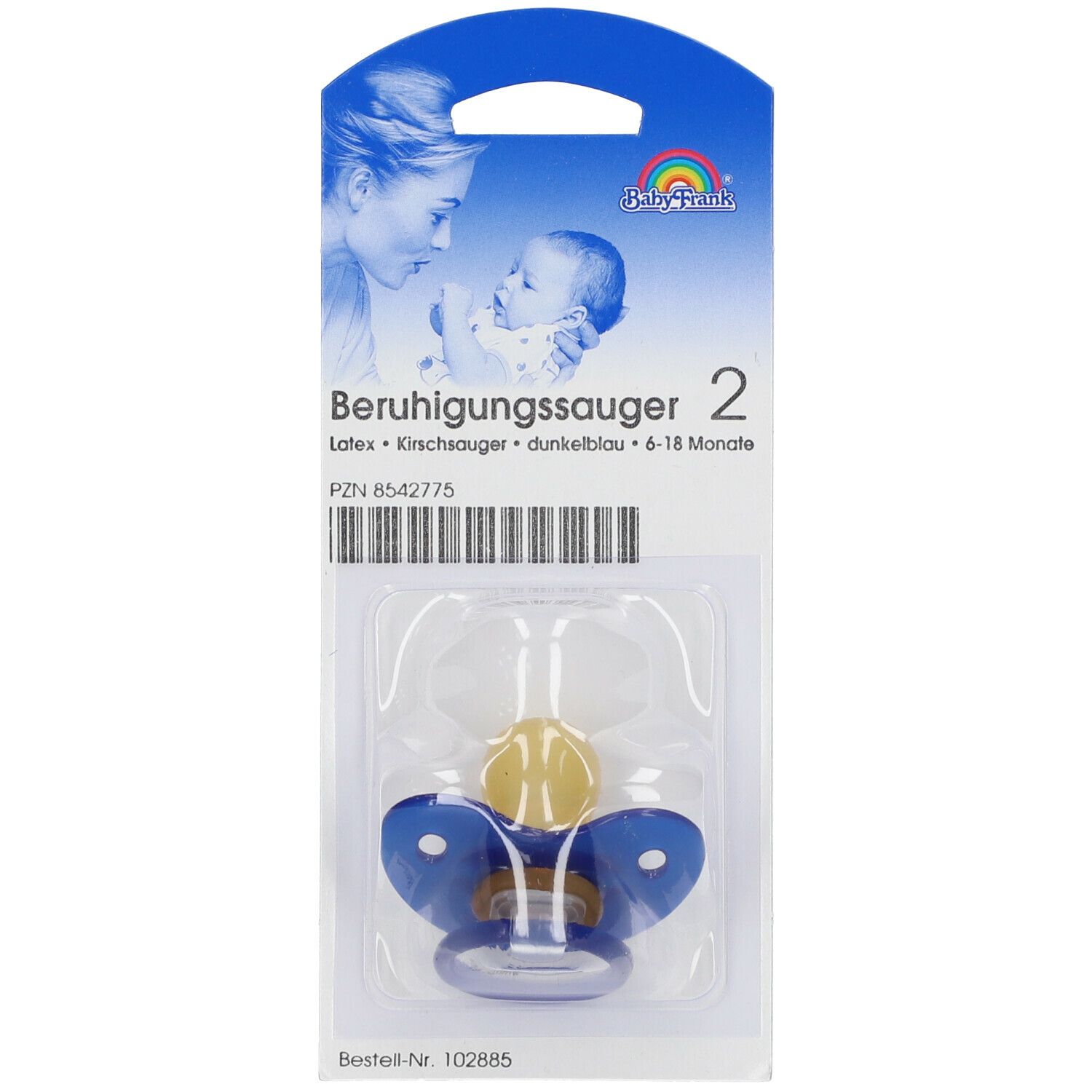 Baby-Frank® Beruhigungssauger aus Naturkautschuklatex dunkelblau