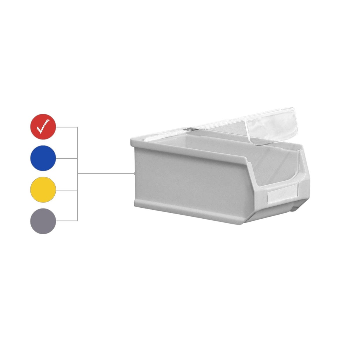 PROREGAL Value Pack 10 x Rode Opbergdoos 2.0 met deksel HxBxD 7,5 x 10 x 17,5 cm 0,8 liter Opbergdoos