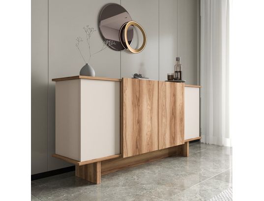 CONCEPT1 - Bahut Diana sable noyer 180 x 40 x 81cm