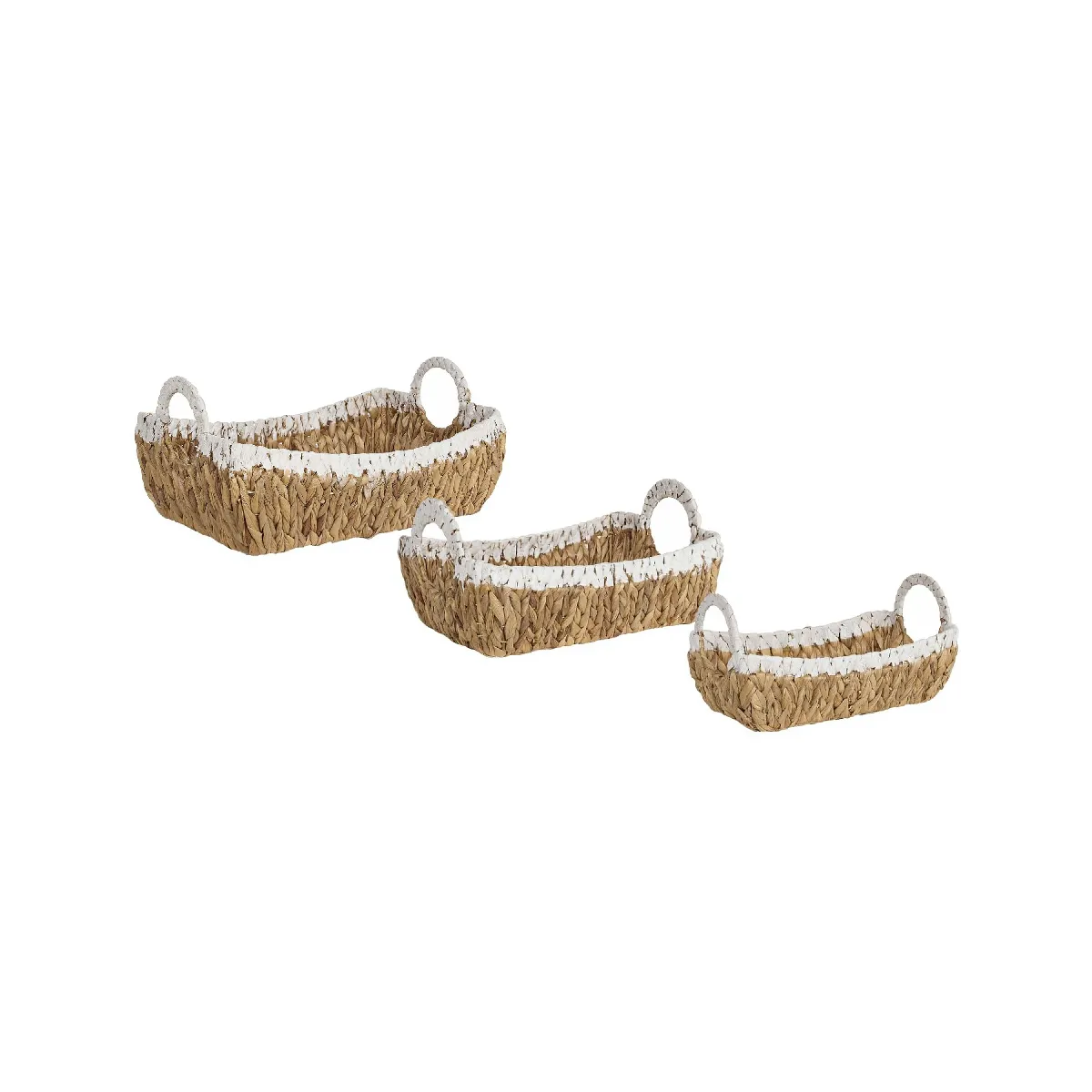Beliani Paniers CAMPHA en jacinthe d'eau - Naturel