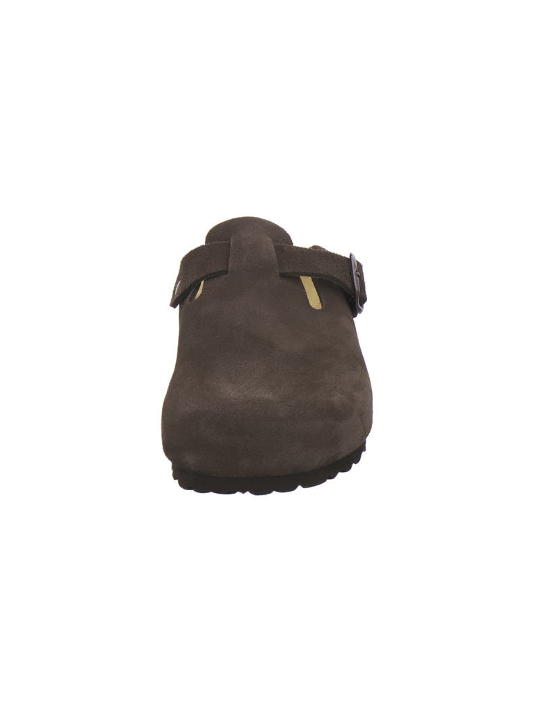 Clogs Herren Leder espresso Velour