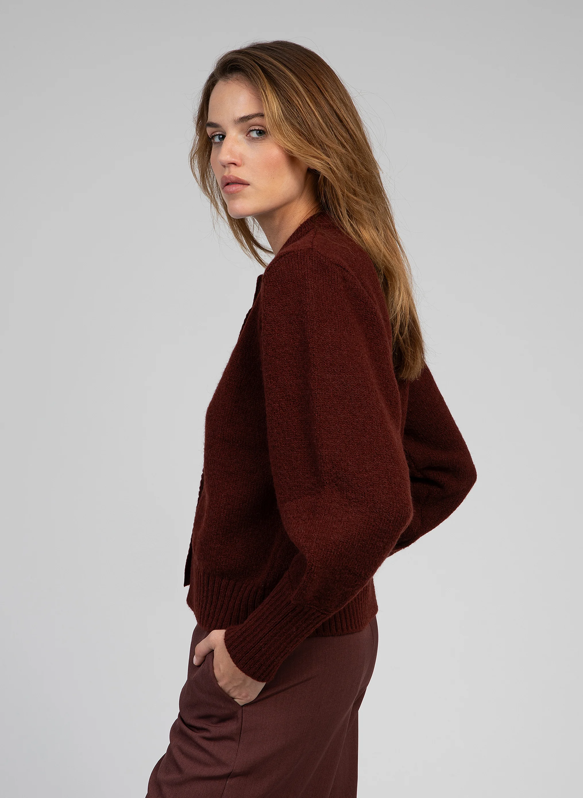 VELICIA - Cardigan col rond | Blanc