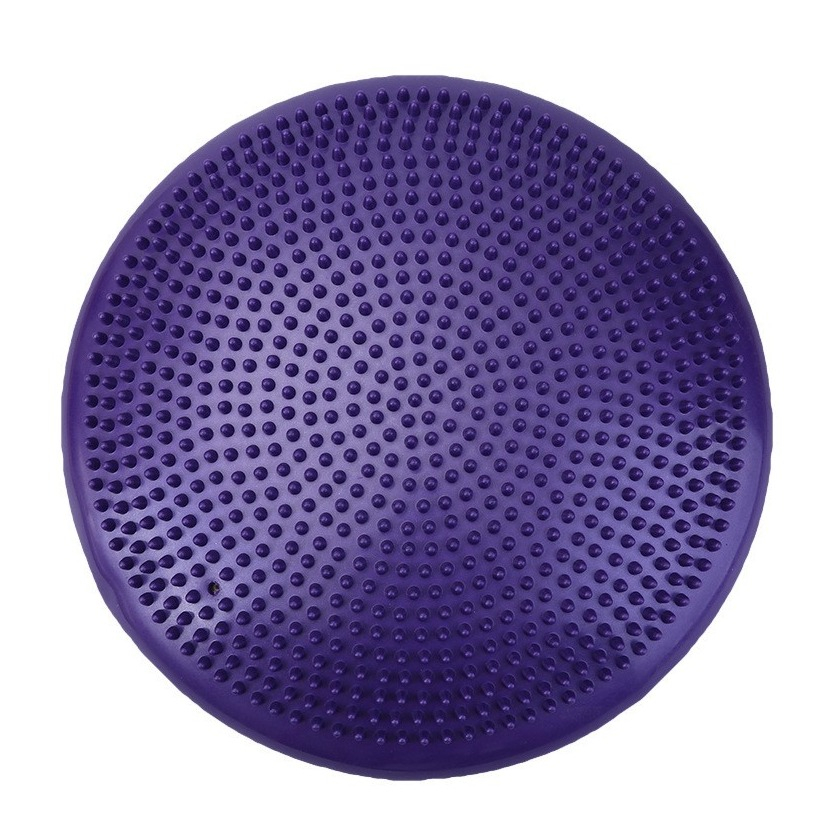 (Ø34cm) Sport Balance Kissen Ballsitzkissen Noppenkissen für Balancetraining inkl. Pumpe - Lila