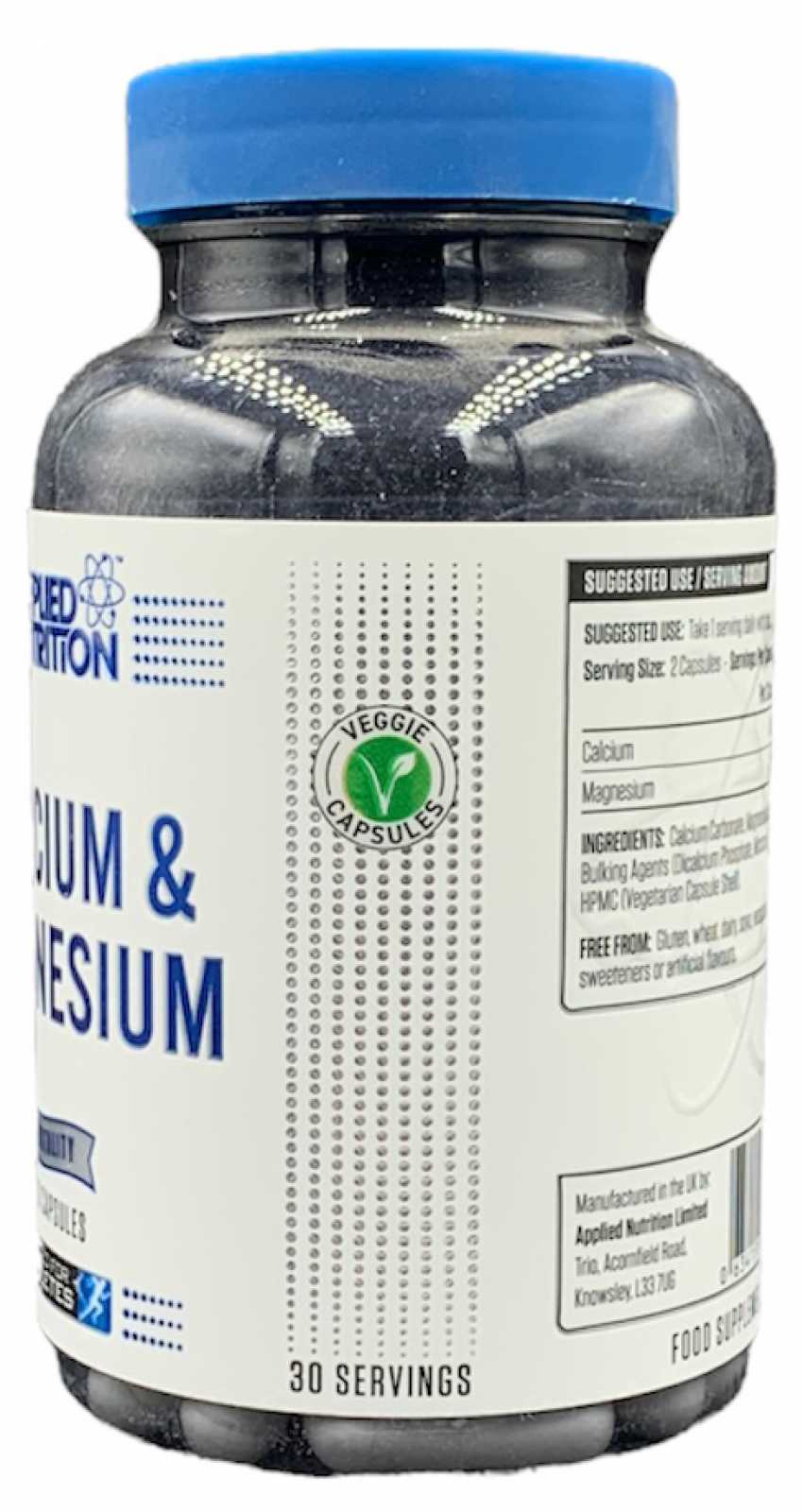 Cálcio e Magnésio da Applied Nutrition, 60 comprimidos