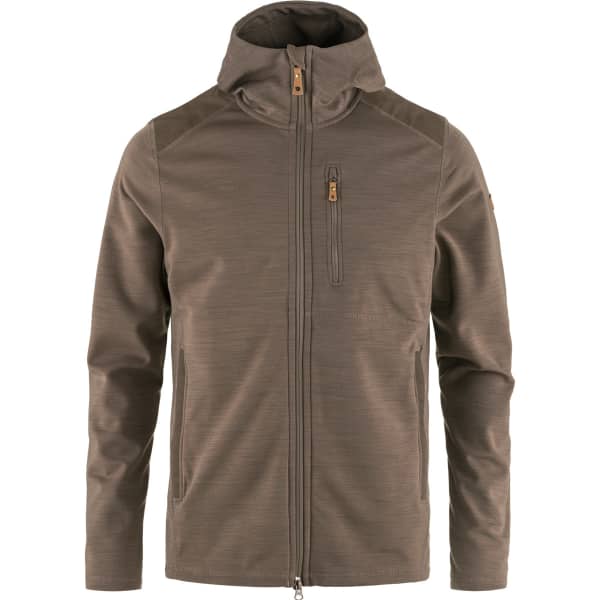 Veste polaire randonnée FJALLRAVEN KEB FLEECE HOODIE M SUEDE BROWN