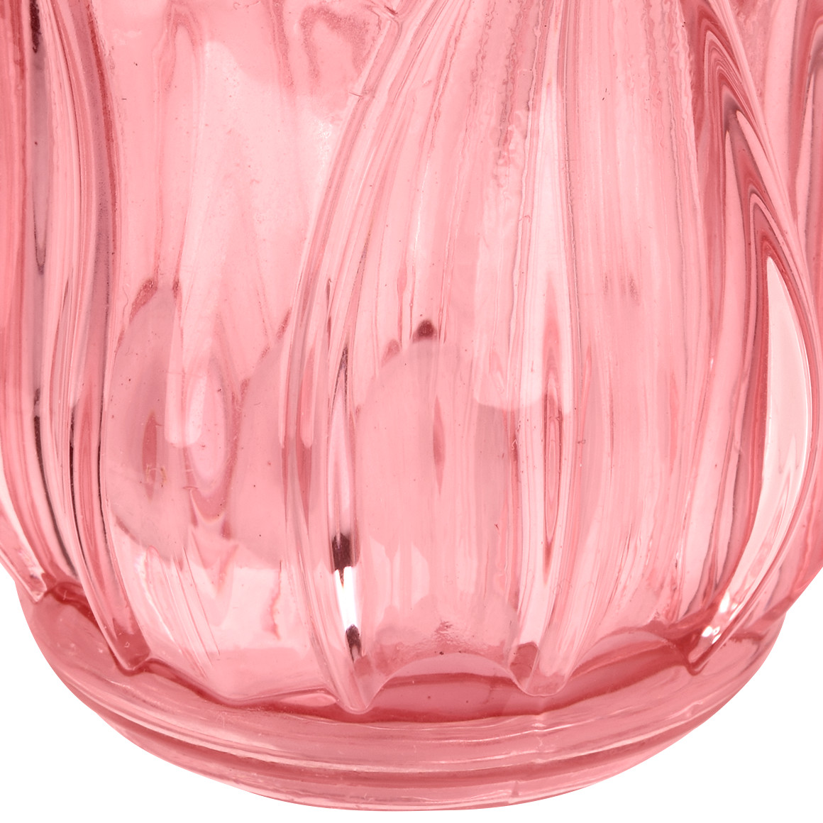 Teelichthalter in Tulpen-Form rosa
