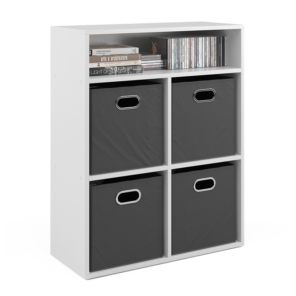 Vicco Bücherregal Aktenregal Standregal Weiß Faltbox Büroregal Aufbewahrung
