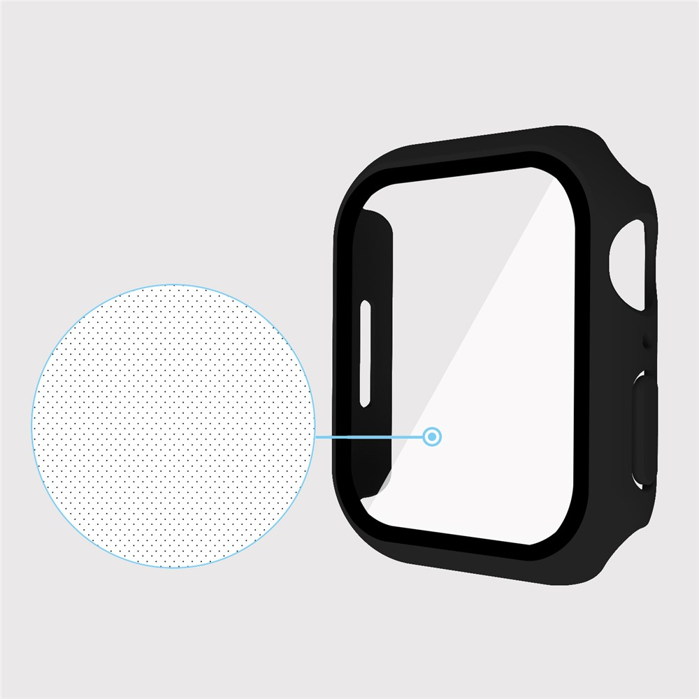 Apple Watch (41mm) Hardcase Bumper Hülle mit Displayschutz - Schwarz