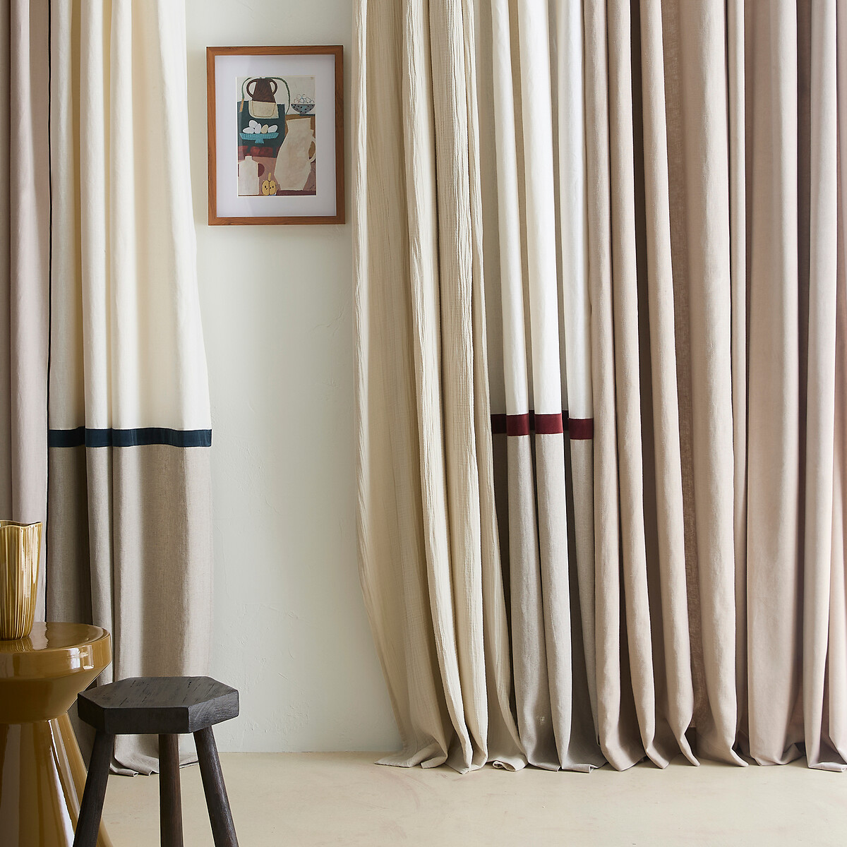 LA REDOUTE INTERIEURS<br>Cortina de veludo com ilhós Veludo