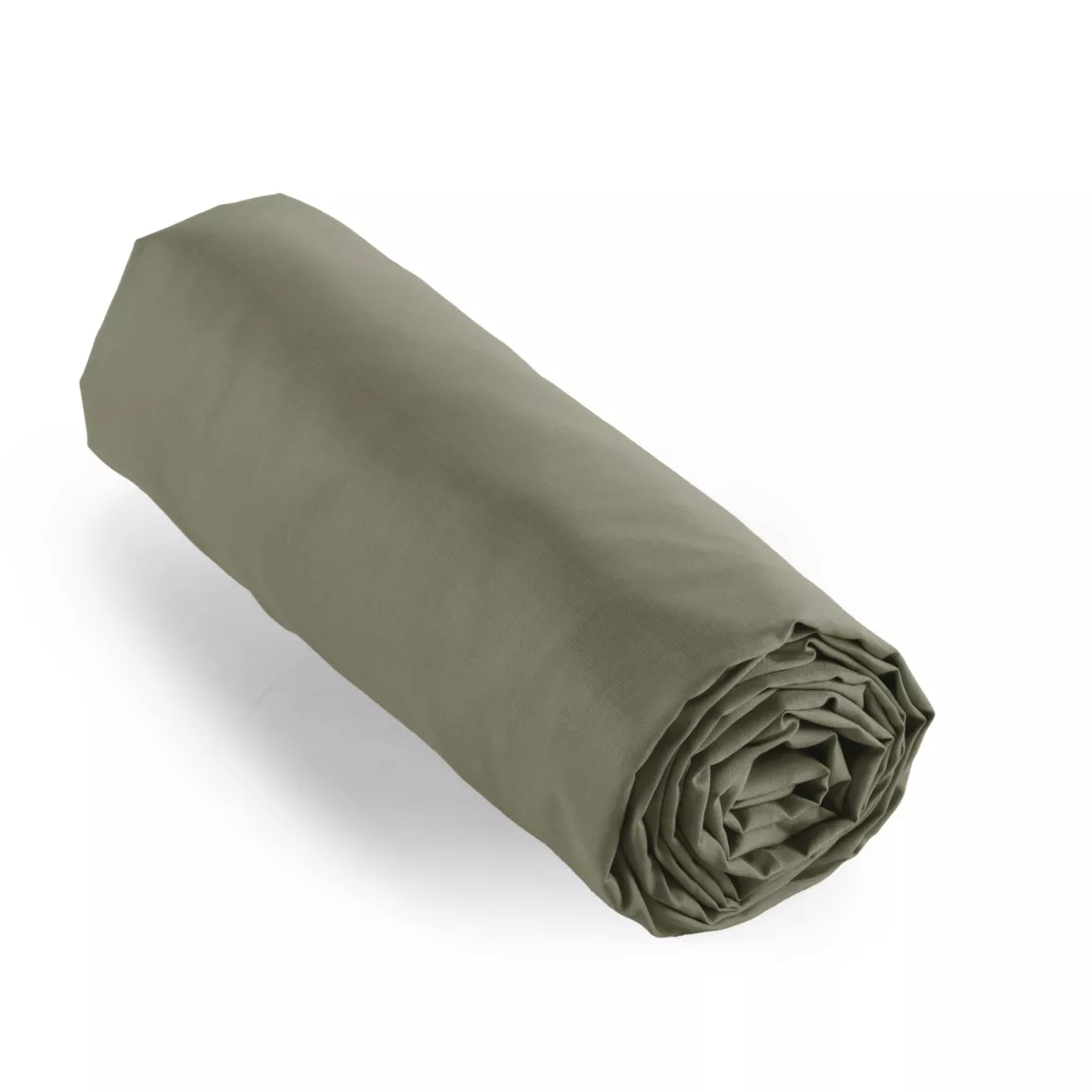 Drap housse percale de coton (160 x 200 cm) Cali Vert romarin