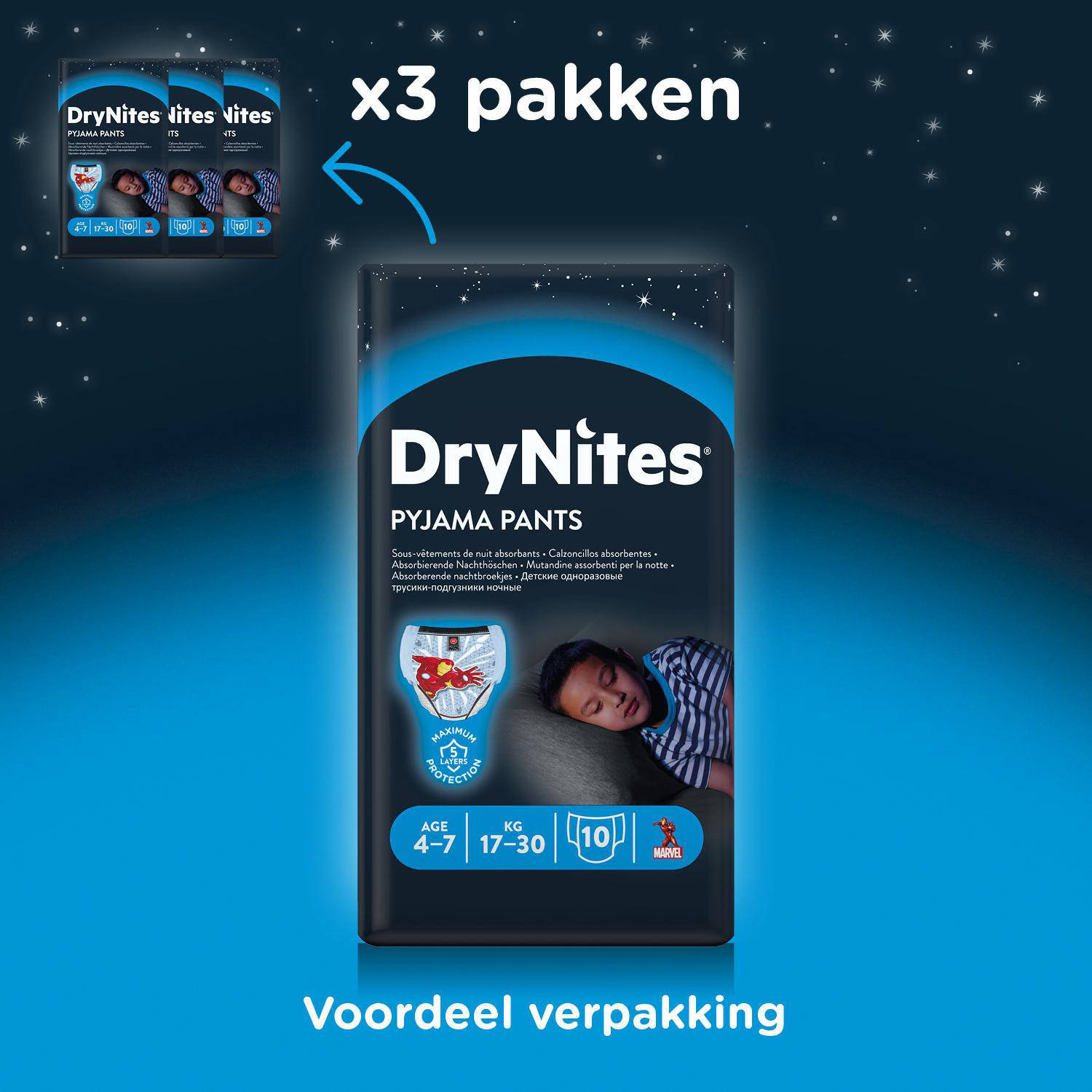 Huggies luierbroekjes - jongens - 4-7 jaar - 30 stuks