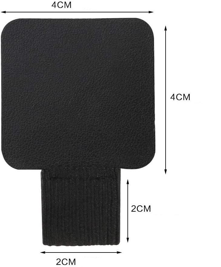 (4x4cm) Selbstklebende Stifte Schlaufe Elastischer Schreibgerät Halter für Notizbücher - Schwarz