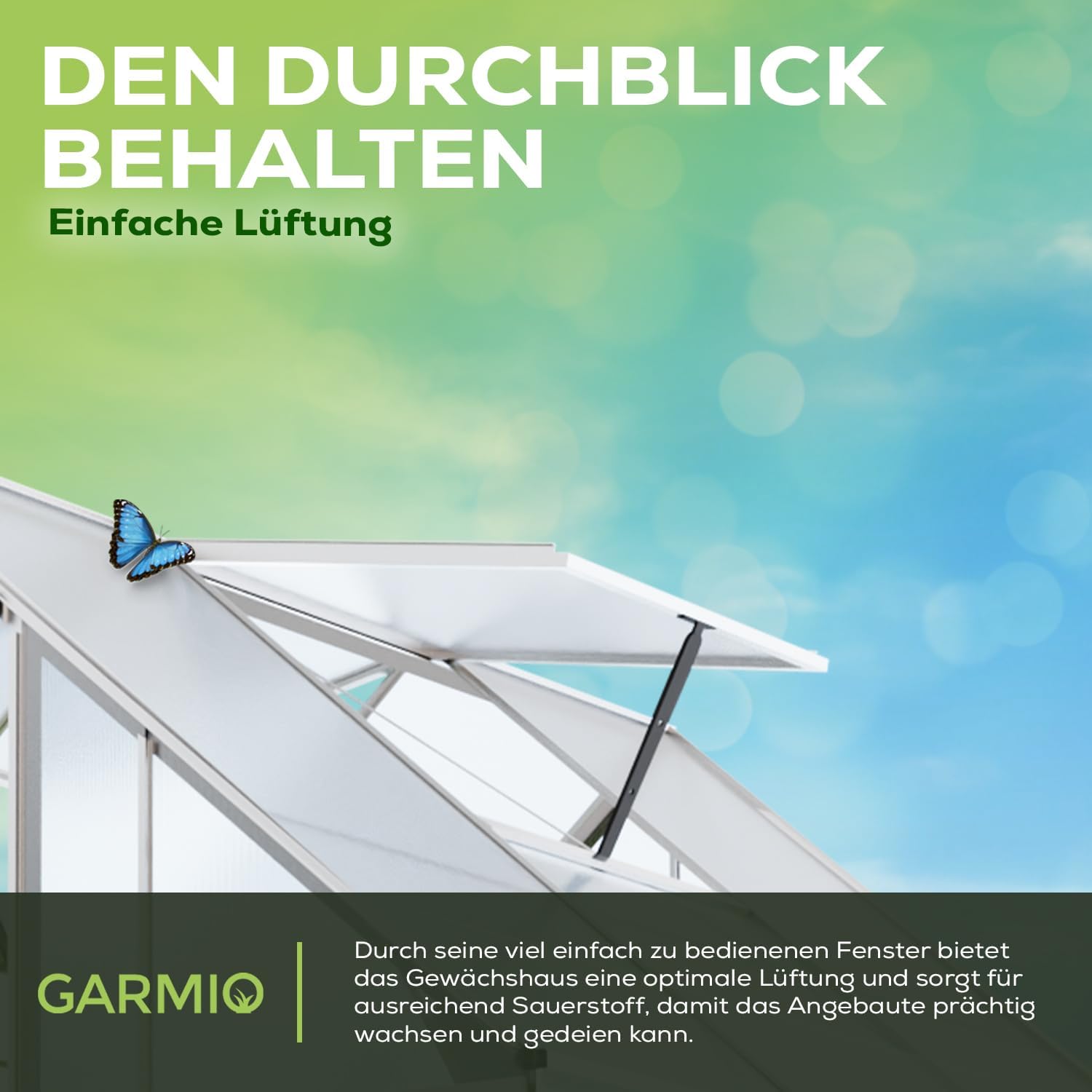 Gewächshaus Cuneo 190x190cm für den Garten, Alu Frühbeet inklusive Fundament, 2 Dachfenster Treibhaus Aufzucht Pflanzenhaus Tomatenhaus 3,7m² UV-Schutz