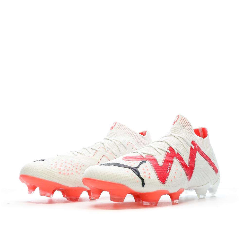 Puma Chaussures de foot Blanc/Rose Homme Puma Future Ultimate FG