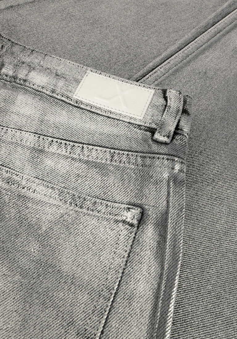 ALIX THE LABEL zilveren alix the label skinny jeans ladies woven silver denim pants