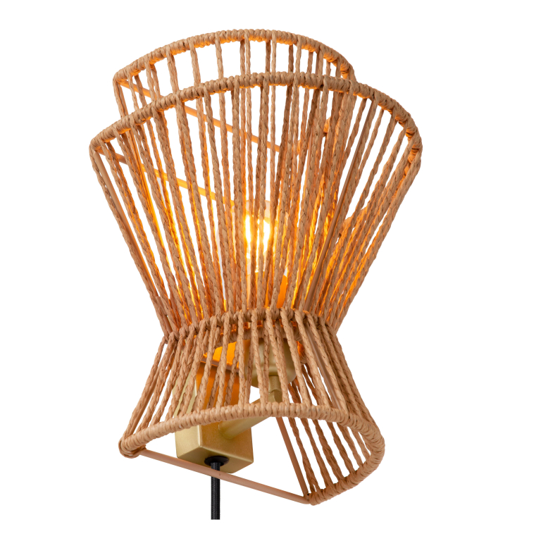 Lucide Tasman wandlamp naturel