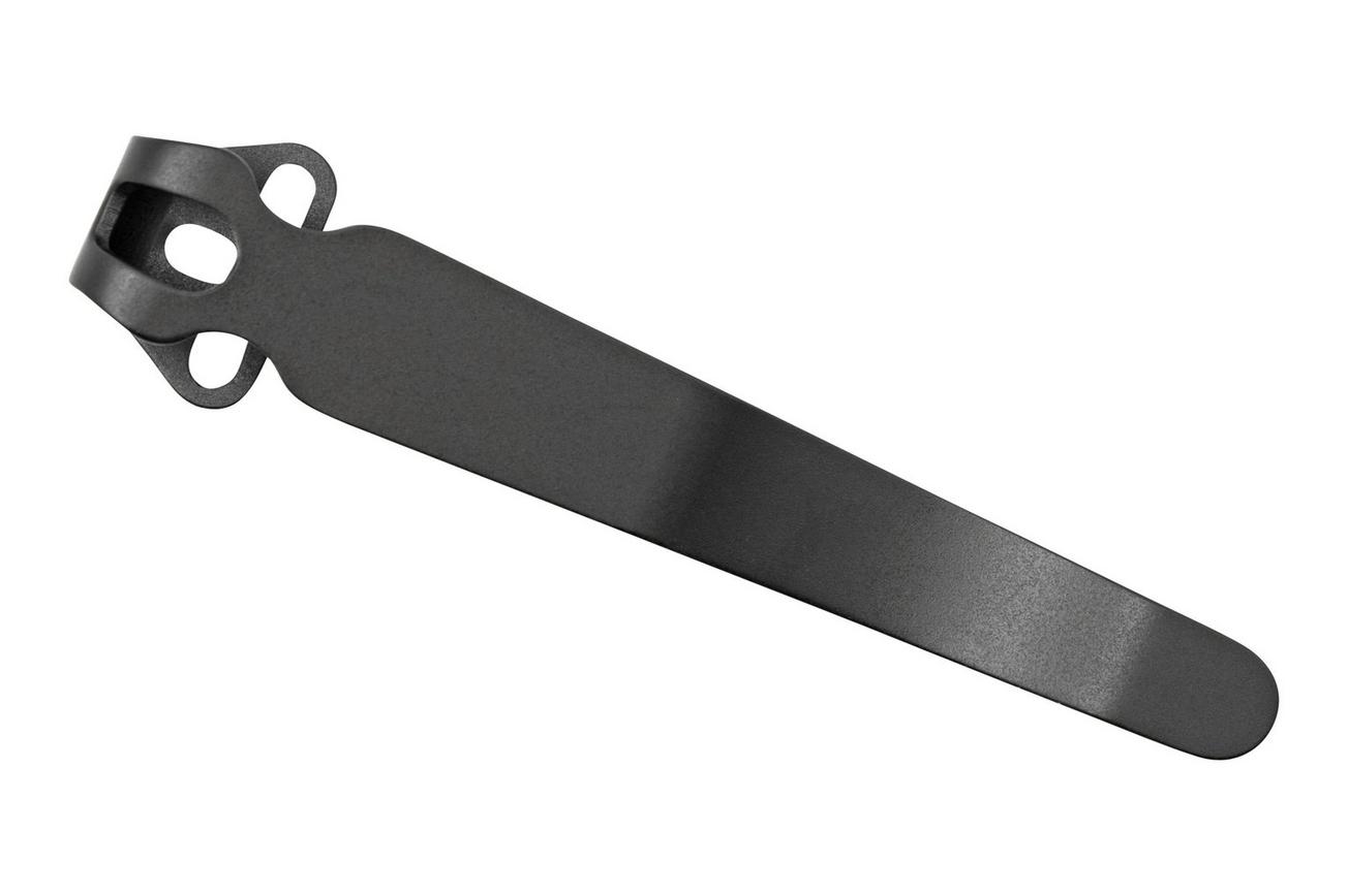 Flytanium Universal Long Pocket Clip FLY-1250LBK Black DLC Titanium