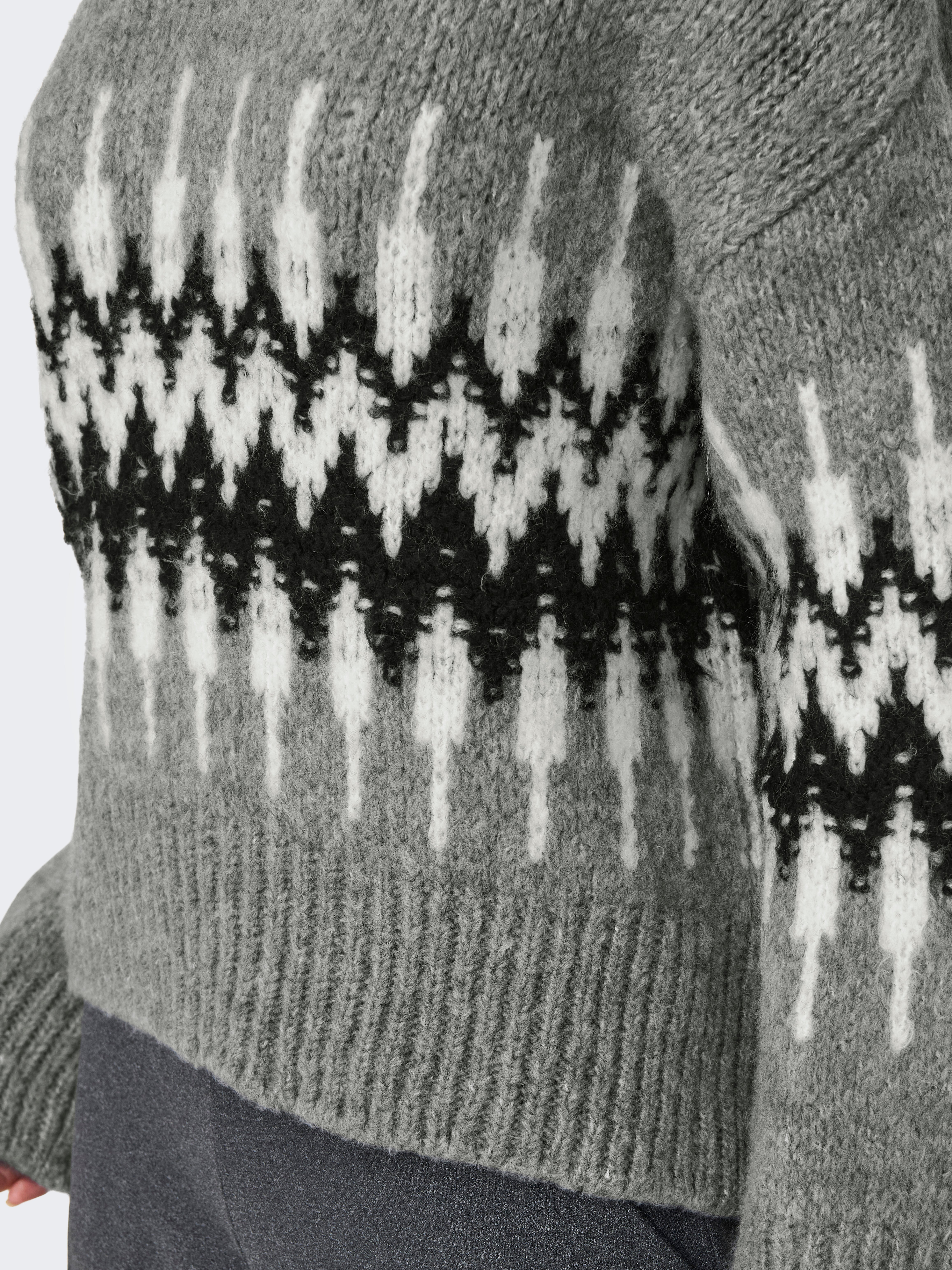JDYDINEA Strickpullover Medium Grey Melange
