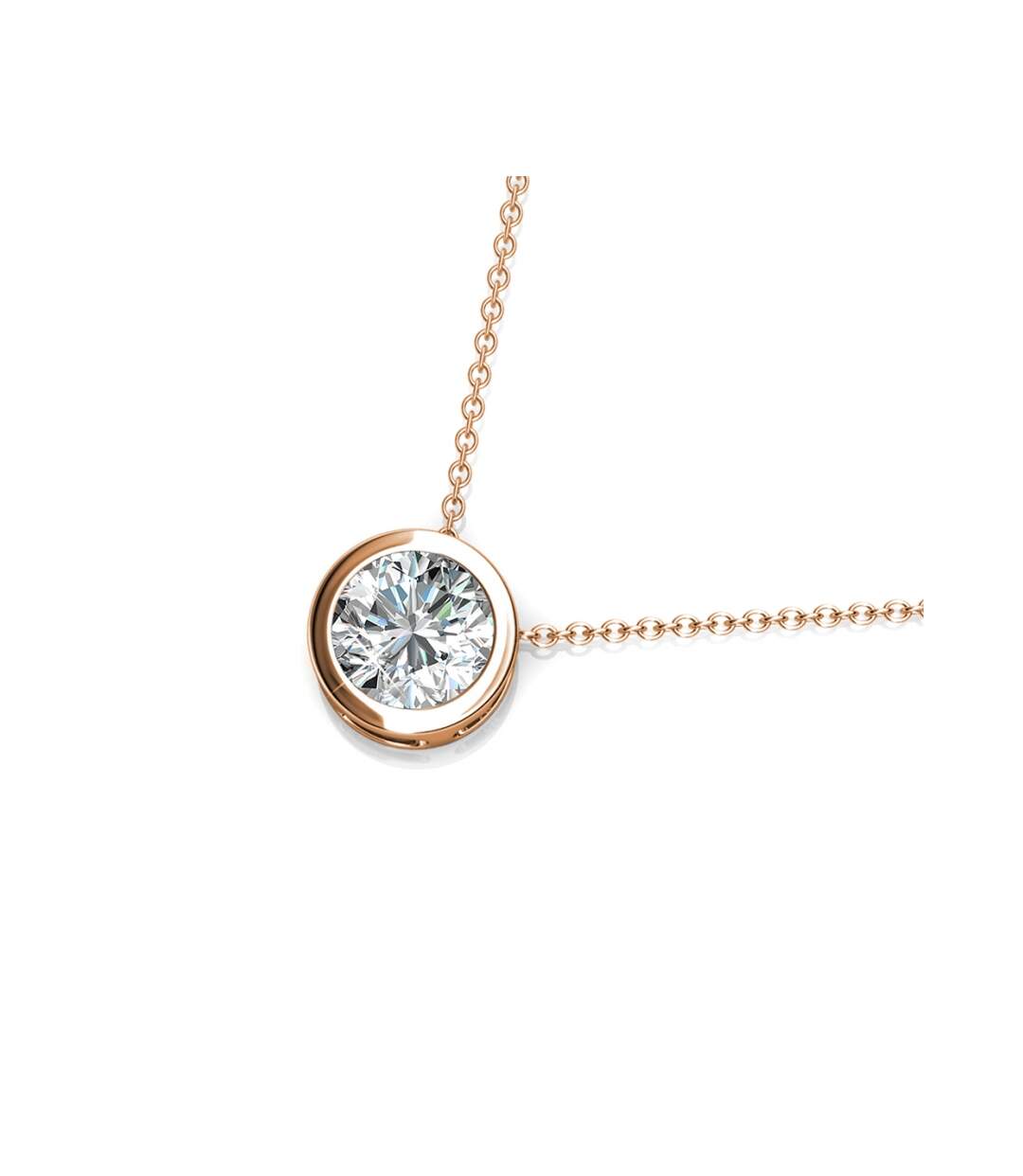 Pendentifs Simplicity - Or Rosé et Cristal