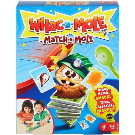 Mattel Mattel Games Hau den Maulwurf! Kartenklatsche, Kinderspiel